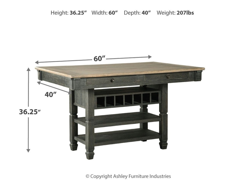 Tyler Creek - Rectangular Dining Room Counter Table - Black / Gray - R&R Furniture Gallery (Fountain Valley, CA)