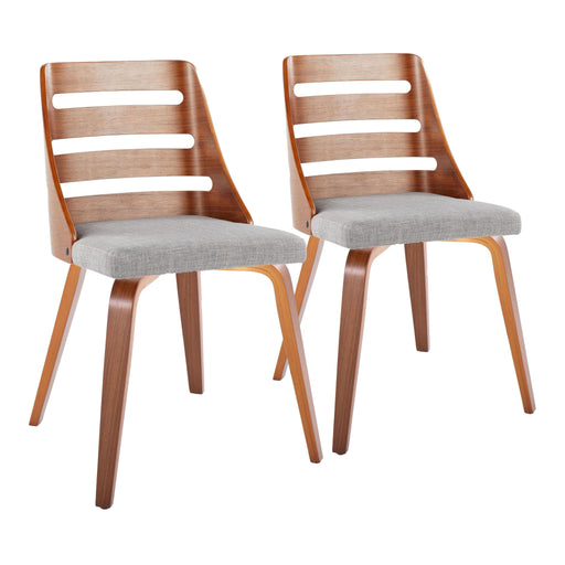 Lumi Source Trevi mid-century modern dining side chair with wooden legs and upholstered seat, stylish for contemporary dining rooms.