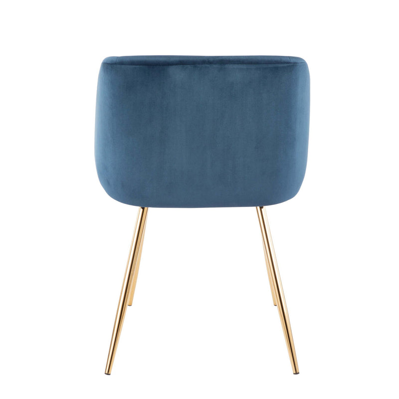 Set of two Lumi Source Fran contemporary elegant design chairs with sleek modern styling and comfortable seating.