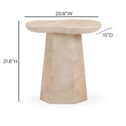 Zaya - Faux Marble Side Table - Rose - R&R Furniture Gallery (Fountain Valley, CA)