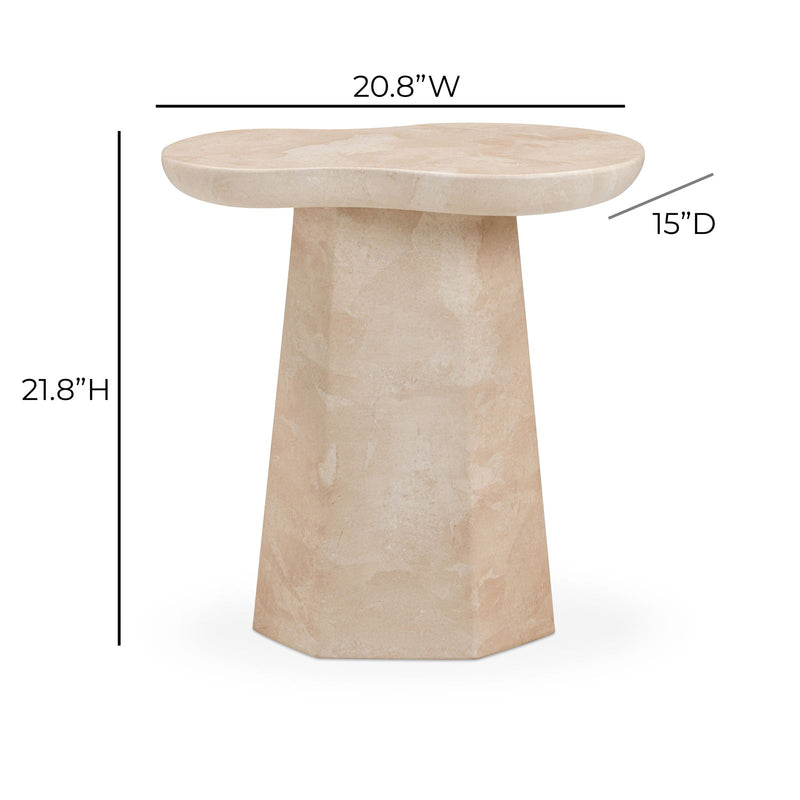 Zaya - Faux Marble Side Table - Rose - R&R Furniture Gallery (Fountain Valley, CA)