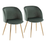 Set of two Lumi Source Fran contemporary elegant design chairs with sleek, modern style and comfortable seating.