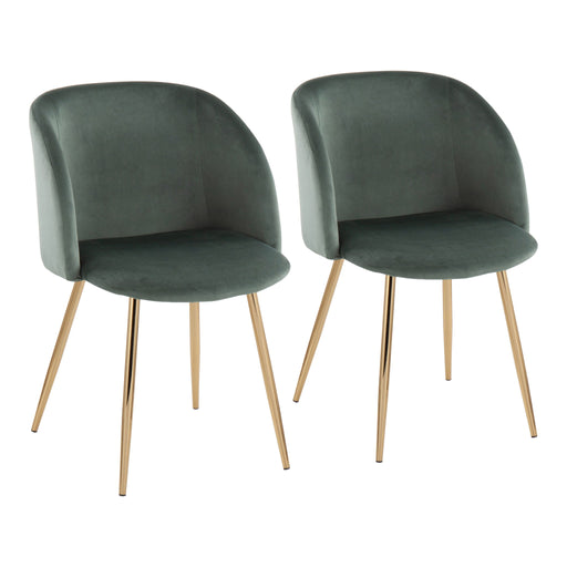 Set of two Lumi Source Fran contemporary elegant design chairs with sleek, modern style and comfortable seating.
