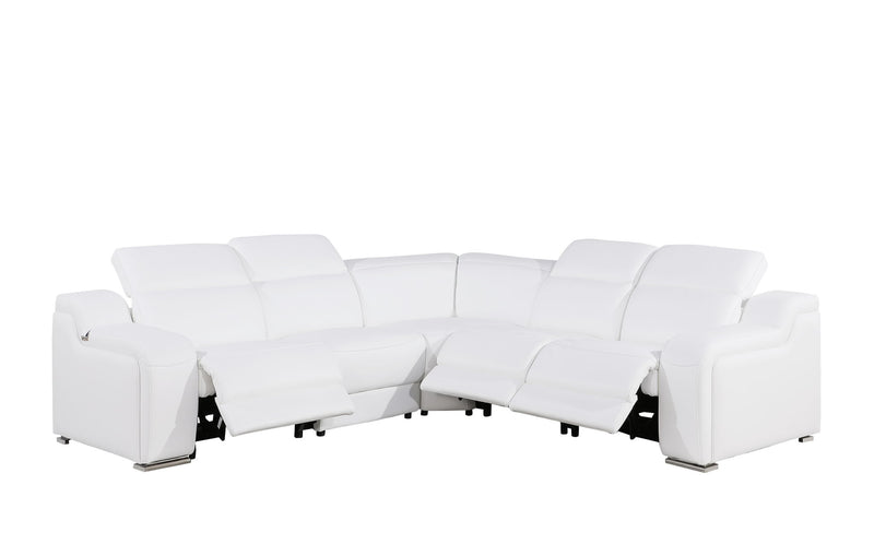 1116 - Power Reclining Italian Leather Sectional - R&R Furniture Gallery (Fountain Valley, CA)