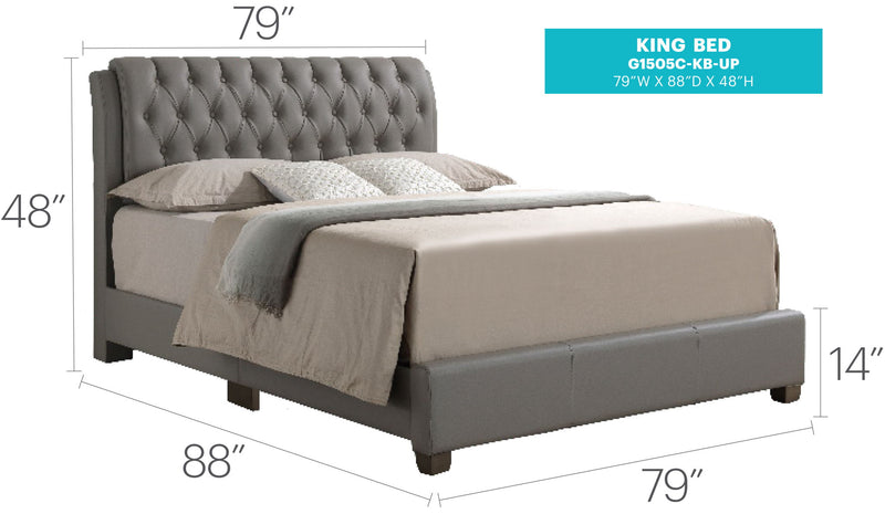Tufted Upholstered Bed - R&R Furniture Gallery (Fountain Valley, CA)