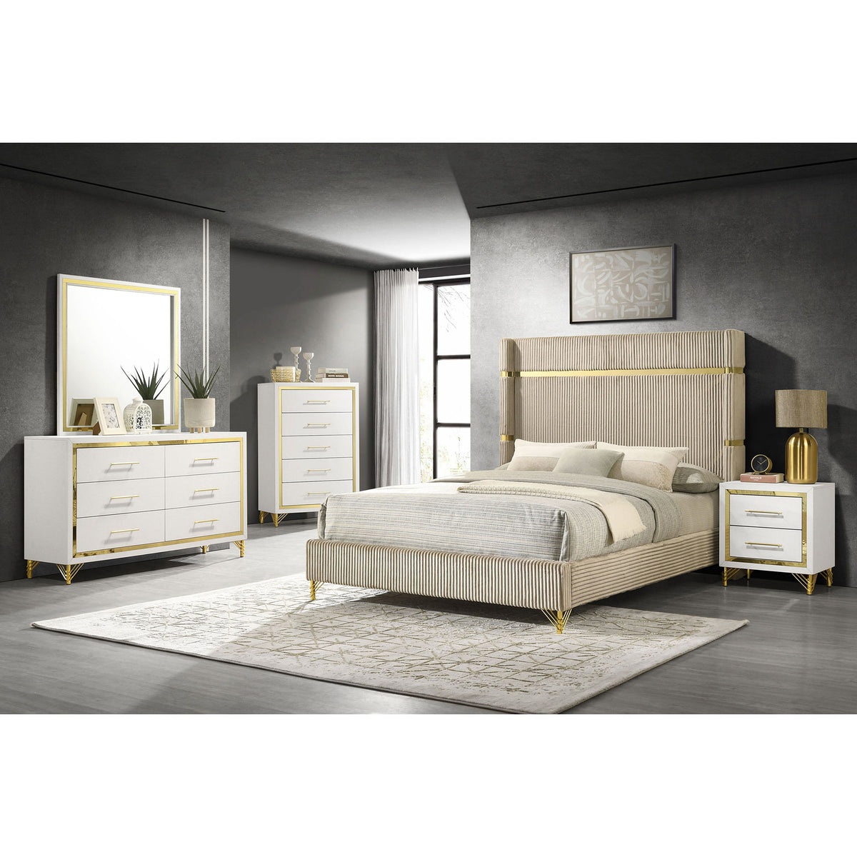 Malcolm - Wingback Bed