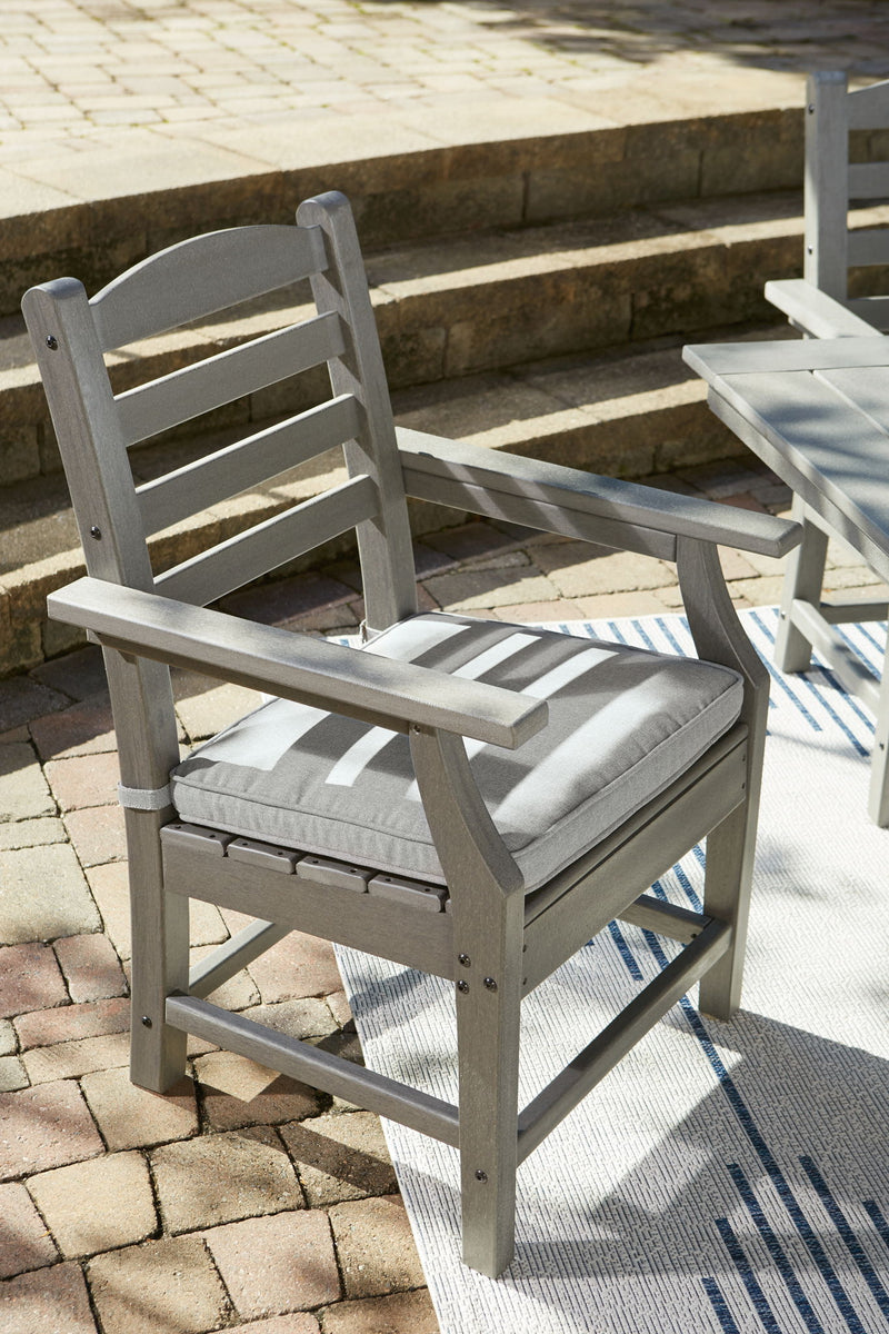 Visola - Arm Chair With Cushion (Set of 2) - Gray - R&R Furniture Gallery (Fountain Valley, CA)