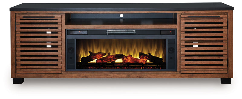 Kallari - TV Stand With Fireplace Option - R&R Furniture Gallery (Fountain Valley, CA)