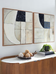 Bexlen - Wall Art Set (Set of 2) - Tan / Taupe / Black - R&R Furniture Gallery (Fountain Valley, CA)