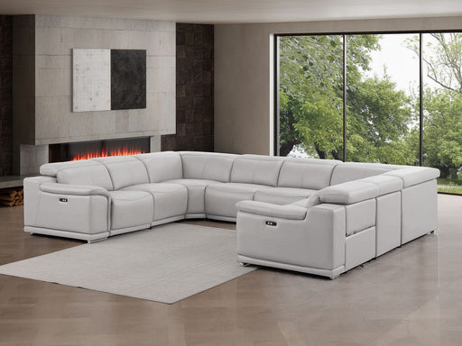 2679 - 8-Piece U-Shaped Power Reclining Sectional In Genuine Leather (4 Recliners) - R&R Furniture Gallery (Fountain Valley, CA)