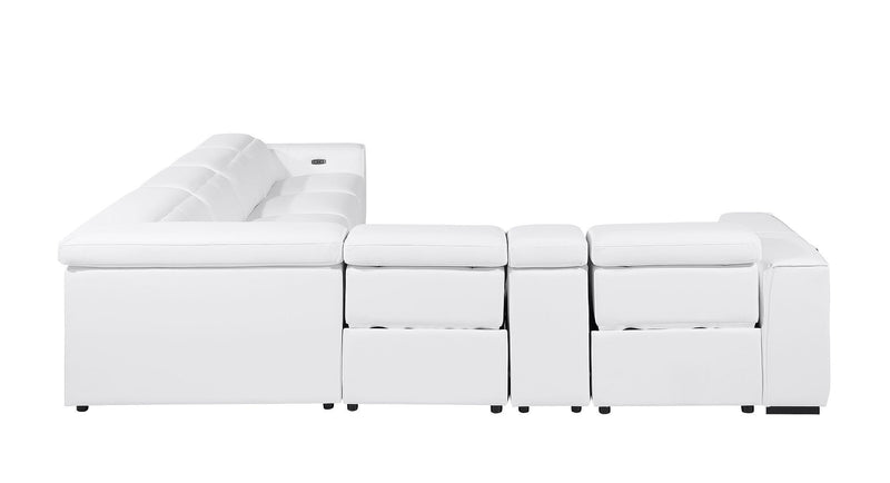 1224 - 7-Piece L-Shaped Sectional Sofa In With 4 Power Recliners & Power Headrests