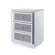 Noralie - 26" Accent Table - Mirrored, Faux Diamonds - R&R Furniture Gallery (Fountain Valley, CA)
