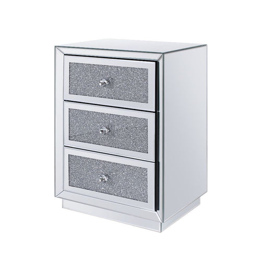 Noralie - 26" Accent Table - Mirrored, Faux Diamonds - R&R Furniture Gallery (Fountain Valley, CA)