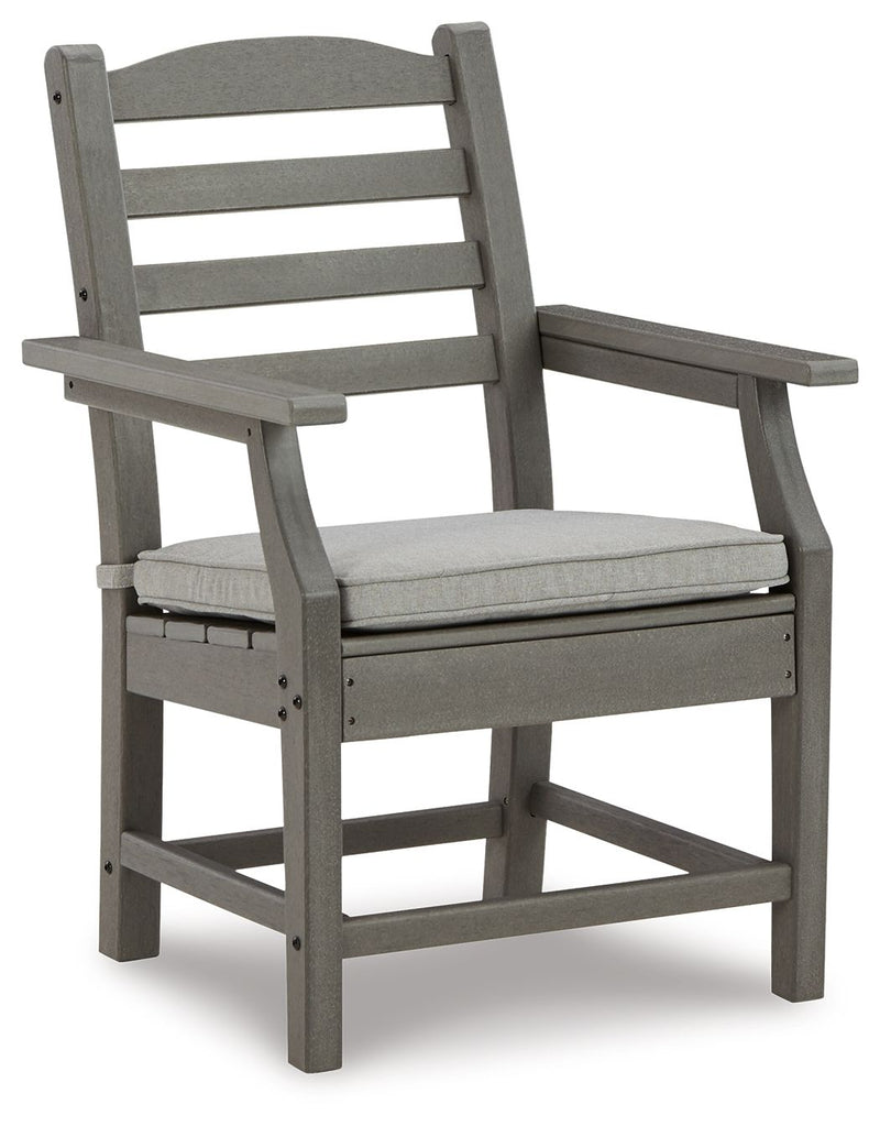 Visola - Arm Chair With Cushion (Set of 2) - Gray - R&R Furniture Gallery (Fountain Valley, CA)