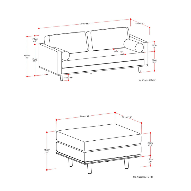 Morrison - Sofa And Ottoman Set - R&R Furniture Gallery (Fountain Valley, CA)