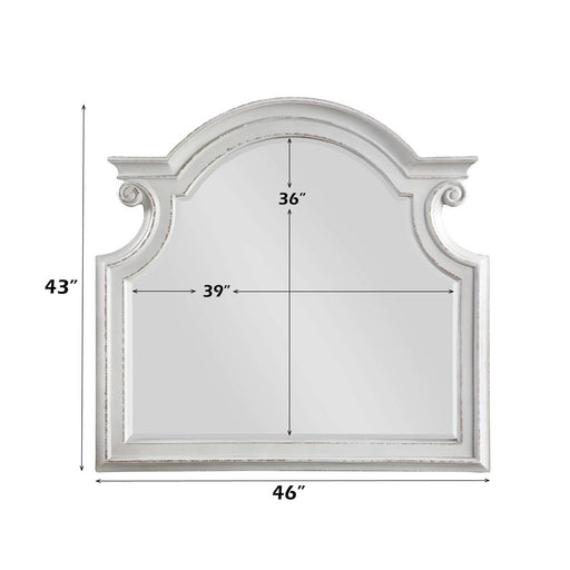 Florian - Mirror - Antique White - R&R Furniture Gallery (Fountain Valley, CA)