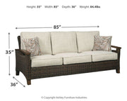 Paradise Trail - Sofa with Cushion - Medium Brown - R&R Furniture Gallery (Fountain Valley, CA)
