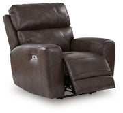 Crossplex - Power Recliner / Adjustable Headrest - Smoke - R&R Furniture Gallery (Fountain Valley, CA)