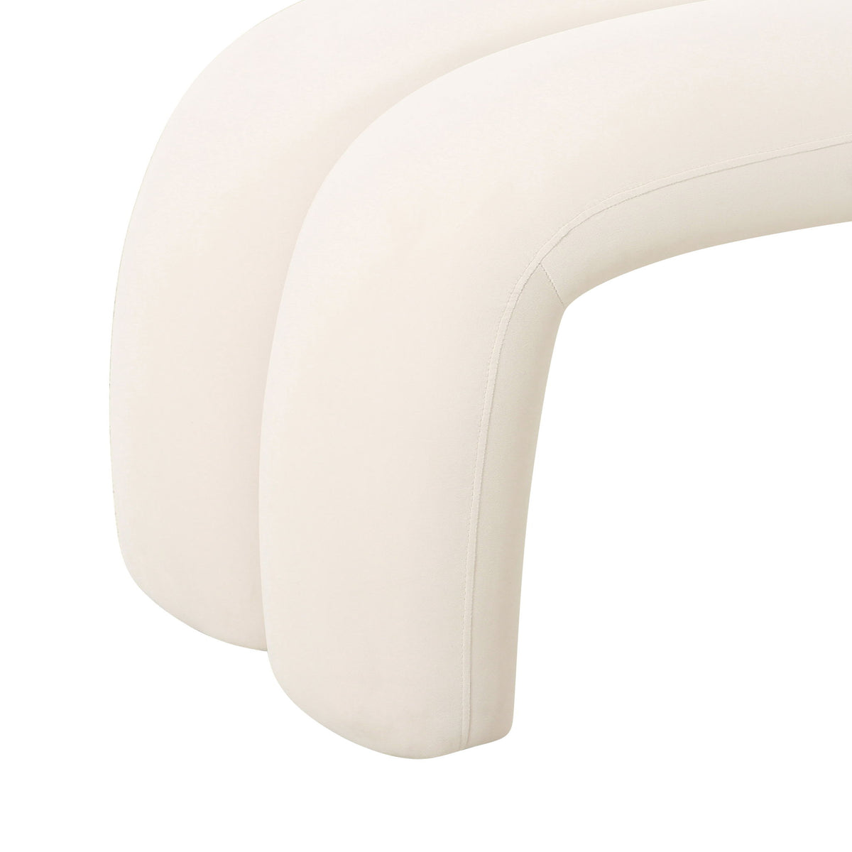 Leigh - Velvet Channeled Bench - R&R Furniture Gallery (Fountain Valley, CA)