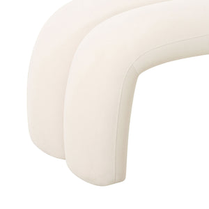Leigh - Velvet Channeled Bench - R&R Furniture Gallery (Fountain Valley, CA)