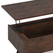 Lowry - Lift Top Coffee Table - Distressed Charcoal Brown - R&R Furniture Gallery (Fountain Valley, CA)