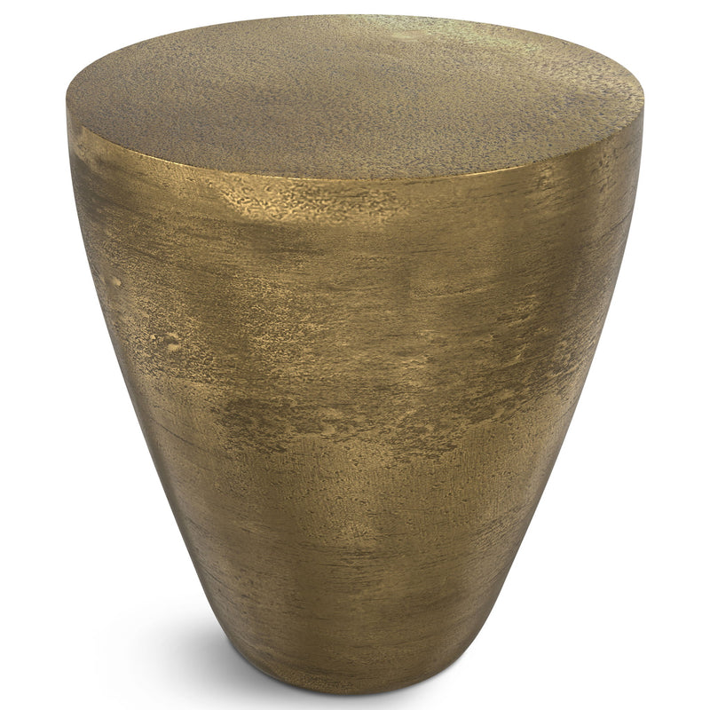 Cavan - Cast Aluminum Side Table - Antique Brass - R&R Furniture Gallery (Fountain Valley, CA)