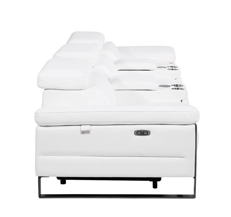1246 - Modular Power Triple Reclining Dual Console Sofa With Power Reclining Headrests