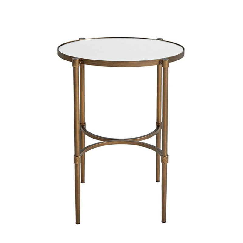 Bedford - Oval Mirror Accent Table - Antique Bronze - R&R Furniture Gallery (Fountain Valley, CA)