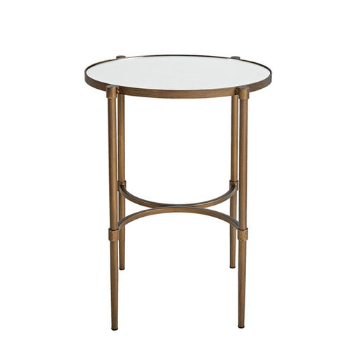 Bedford - Oval Mirror Accent Table - Antique Bronze - R&R Furniture Gallery (Fountain Valley, CA)