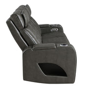 Taddeo - Power Motion Sofa With Power Headrest, USB, Wireless Charger, LED & Reading Light - Dark Gray - R&R Furniture Gallery (Fountain Valley, CA)