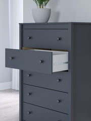 Simmenfort - Five Drawer Chest - Navy Blue - R&R Furniture Gallery (Fountain Valley, CA)