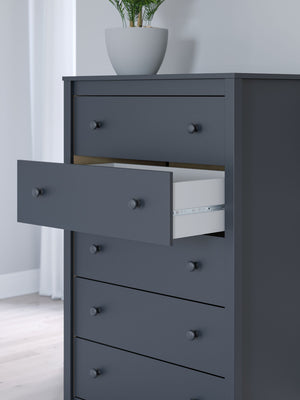 Simmenfort - Five Drawer Chest - Navy Blue - R&R Furniture Gallery (Fountain Valley, CA)