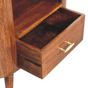 Cortez - T Bar Open Slot Cabinet - Dark Brown - R&R Furniture Gallery (Fountain Valley, CA)