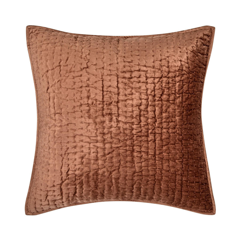 Bari - Velvet Quilt - Terra Cotta
