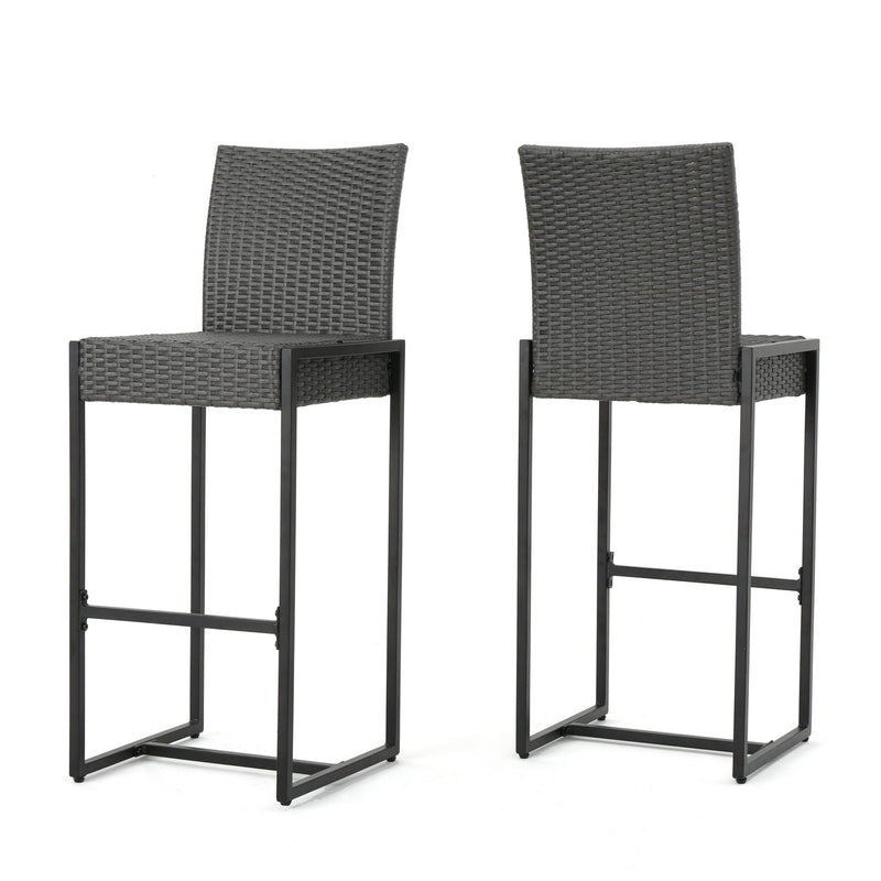 Outdoor Barstool With Hand Crafted Details (Set of 2) - R&R Furniture Gallery (Fountain Valley, CA)
