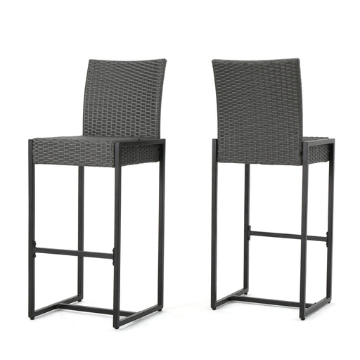 Outdoor Barstool With Hand Crafted Details (Set of 2) - R&R Furniture Gallery (Fountain Valley, CA)
