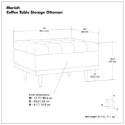 Mariah - Upholstered Lift Top Table Storage Ottoman - R&R Furniture Gallery (Fountain Valley, CA)
