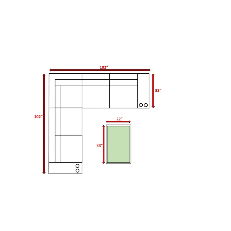 Outdoor Wicker Sectional With Weather Resistant Cushions And Table - R&R Furniture Gallery (Fountain Valley, CA)