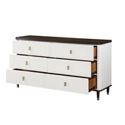 Carena - Dresser With Jewelry Tray - White & Brown - R&R Furniture Gallery (Fountain Valley, CA)