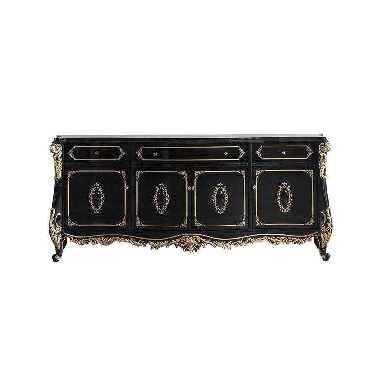 Betria - Console Cabinet - Gold & Black - R&R Furniture Gallery (Fountain Valley, CA)