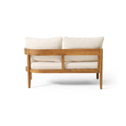 Noble House Brooklyn 2-seater sofa with plush fabric, modern design, and cushioned back for comfortable seating.