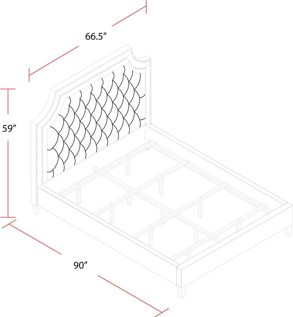 Jasmine - Upholstered Bed