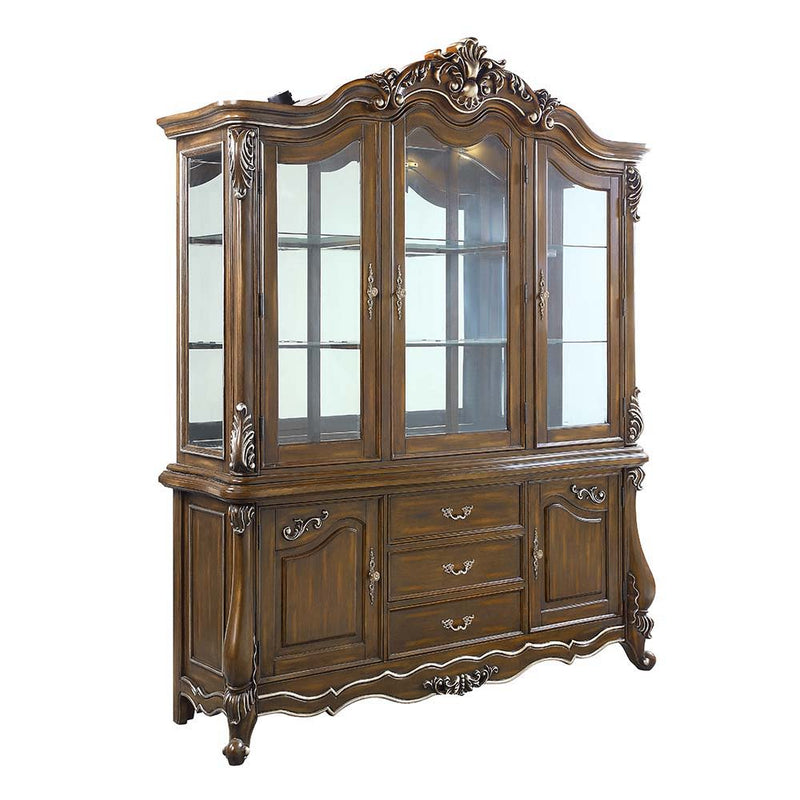 Latisha - Buffet & Hutch - Antique Oak - R&R Furniture Gallery (Fountain Valley, CA)