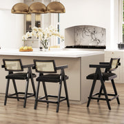 Milan - Modern Webbing Back Stool With Arms (Set of 3) - R&R Furniture Gallery (Fountain Valley, CA)