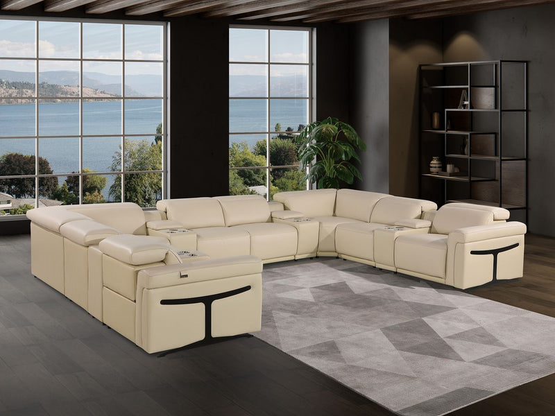 1126 - 12-Piece U-Shaped Sectional Sofa In With 4 Power Recliners & Power Headrests - R&R Furniture Gallery (Fountain Valley, CA)