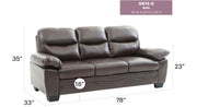 Glory Furniture Marta stationary sofa with plush cushions and modern design, ideal for living room decor.