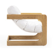 Palma - Upcycled Fabric Accent Chair - Cream - R&R Furniture Gallery (Fountain Valley, CA)