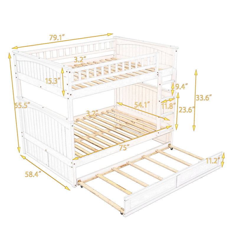 Bunk Bed With Twin Size Trundle, Guardrails - R&R Furniture Gallery (Fountain Valley, CA)