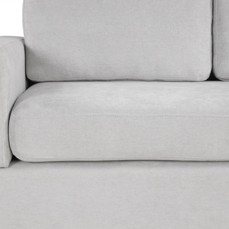 Noble House sectional sofa with reversible armrests, upholstered stationary couch for living room comfort and modern style