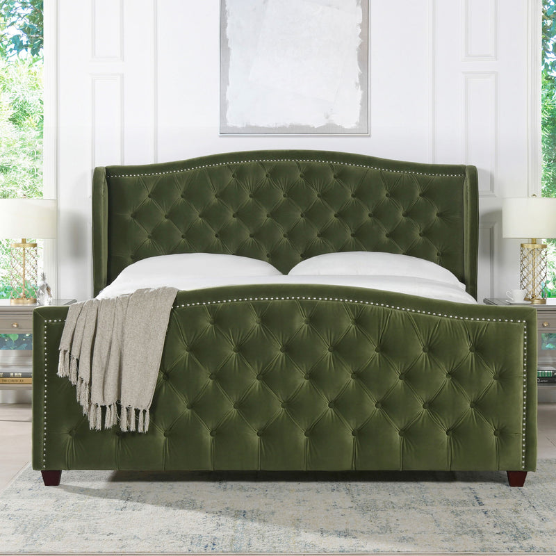 Marcella - Upholstered Shelter Headboard Bed Set - R&R Furniture Gallery (Fountain Valley, CA)